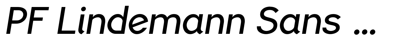PF Lindemann Sans Medium Italic